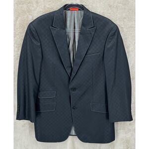 T Fusion Distinctive Suit Jacket Mens 40R Black Formal Prom Sport Coat‎ Blazer